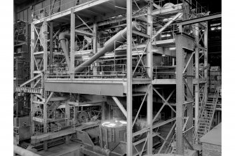 Hallside Steelworks, Interior
View showing vacuum degasser which is about to start