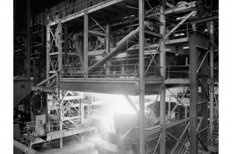 Hallside Steelworks, Interior
View showing vacuum degasser which is in operation