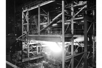 Hallside Steelworks, Interior
View showing vacuum degasser which is in operation