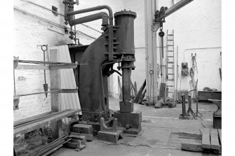 Hallside Steelworks, Interior
View of smithy showing steam hammer