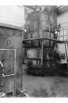 Hallside Steelworks, Interior
View showing Marshall and Anderson vertical boiler