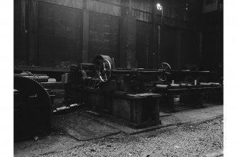 Hallside Steelworks, Interior
View showing bar straightening machine, Crow, Hamilton and Company Limited