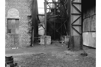 Glasgow, Clydebridge Steel Works
View showing hydraulic accumulator behind plumbers' shop