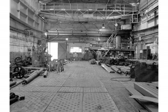 Glasgow, Clydebridge Steel Works, Interior
View showing crane in fitting shop