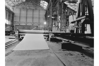 Glasgow, Clydebridge Steel Works, Interior
View of boilermakers' shop showing plate bending rolls by James Bennie and Sons