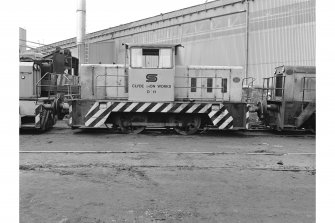 Glasgow, Clydebridge Steel Works
View showing Hunslet 040 DH 'on shed' (DH11)