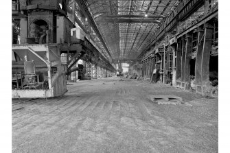 Glasgow, Clydebridge Steel Works, Interior
View of melting shop showing charging platform