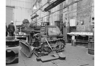 Glasgow, Clydebridge Steel Works, Interior
View of engineering shop showing Aveling-Barford calf-dozer CD2132