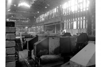 Glasgow, Clydebridge Steel Works, Interior
View from slabbing mill to soaking pits