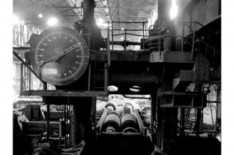 Glasgow, Clydebridge Steel Works, Interior
View showing slabbing mill