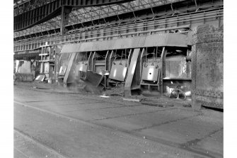 Glasgow, Clydebridge Steel Works, Interior
View showing 600 ton metal mixer furnace Q