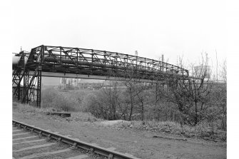 Glasgow, Clydebridge Steel Works
View from SW showing S front of services bridge from Clydebridge Steel Works to Clyde Iron Works