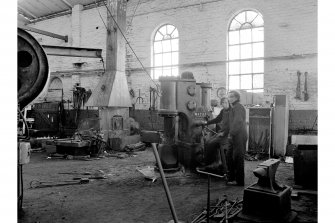 Glasgow, Clydebridge Steel Works, Interior
View showing small massey hammer