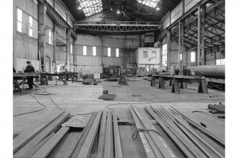 Motherwell, Dalzell Steel Works, Interior
View of boilermakers' shop showing crane