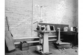 Hamilton, Fullwood Foundry, Interior
View of pattern shop showing Holyroyd grinder