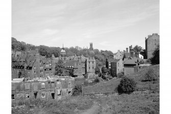 Edinburgh, Dean Village, General 
View from SW showing Village, Well Court Hall and Well Court