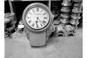 Motherwell, Lanarkshire Steelworks, Interior
View showing clock