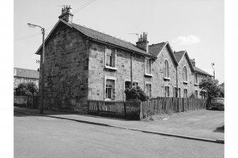 Hallside Steelworks, 1-28 Village Road, Terraced Houses
View from NNW showing WNW front of numbers 5-10 and NNE front of number 5