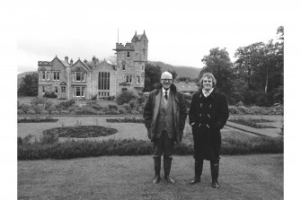 Flichity House
View from SE showing SE front with Alistair Ballantyne and his son in foreground