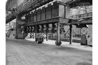 Motherwell, Ravescraig Steelworks, Interior
View of open-hearth shop showing additive hoppers