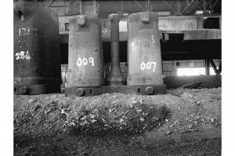 Motherwell, Ravescraig Steelworks, Interior
View of open-hearth shop showing ingot moulds