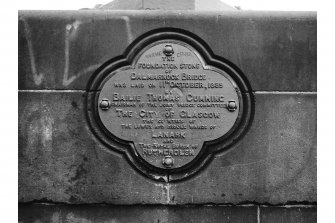 Glasgow, Dalmarnock Road, Dalmarnock Bridge
View showing plaque