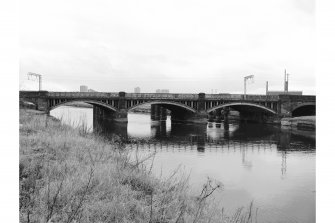 Dalmarnock, Railway Bridge
View from E showing ENE front of railway bridge with remains of railway bridge in background