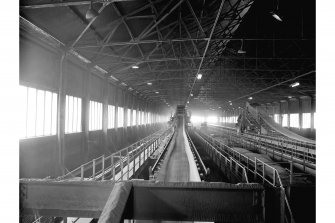 Glasgow, General Terminus Quay, Loading Shed; Interior
View along length of top floor