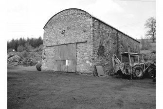 Furnace, Craleckan Ironworks, Charcoal Shed
View from SW showing WSW and SSE fronts