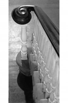 Ardpatrick House, interior.
Detail of newel-post, from above.