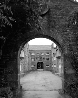 Kilmory Castle: View of S archway and courtyard from E