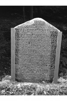 Barbreck's Well. Detail of rear face of Watchman's stone
