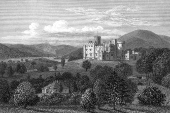 Castle Toward.
Engraving showing distant view of Castle Toward. 19th century
