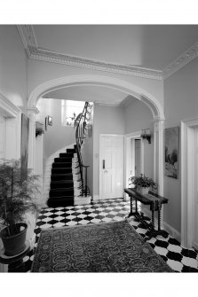 Inveraray, Old Rectory, interior.
View of entrance hall and stair.