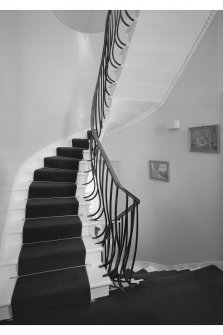 Inveraray, Old Rectory, interior.
View of staircase at first floor level.