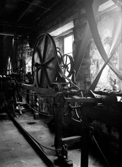 Islay, Redhouses, Woollen Mill; Interior
View of headstock for spinning jack