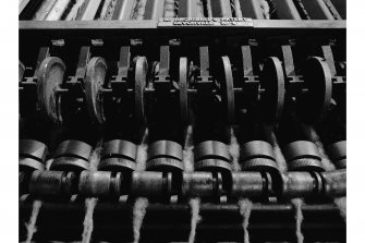 Islay, Redhouses, Woollen Mill; Interior
Detailed view of piecing machine mechanism
