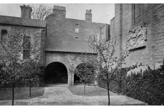 Edinburgh, Falcon Avenue, St Peter's Roman Catholic Church
General view of courtyard -postcard
