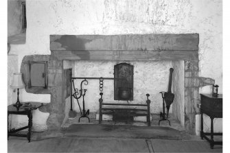 Dunderave Castle, interior
View of fireplace and aumbry in North wall of Hall