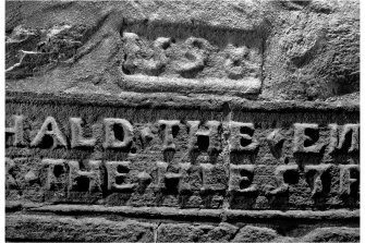 Dunderave Castle
Detail of lintel above main entrance doorway showing 1598 date stone