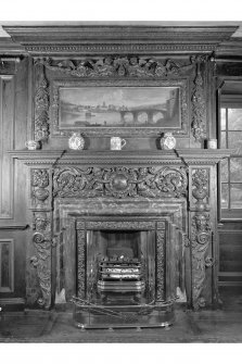 Interior.
Detail of fireplace in the Tapestry Room.