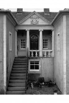 Ardmaddy Castle.
Detail of centrepiece of North East front of 18th Century house.