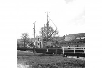 Ardrishaig, Crinan Canal, Lock No. 2
View from NE showing fishery rsearch vessel Clananus at number 2 lock