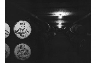 Kirkwall, Highland Park Distillery, Interior
View showing barrels in warehouse
