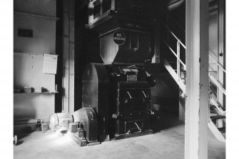 Brechin, Glencadam Distillery, Interior 
View showing malt mill