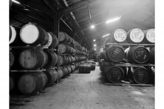 Brechin, Glencadam Distillery, Interior 
View showing barrels in warehouse