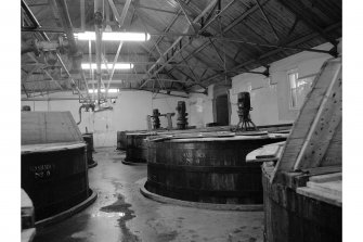 Keith, Glen Keith Distillery; Interior
View of washbacks