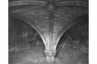 Edinburgh, Restalrig Road South, Restalrig Church, St. Triuana's Well, interior.
View of vaulted roof.
