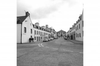 Inveraray, Main Street East, general
View from NE showing NW front of Main Street East with Main Street West on right and church in distance