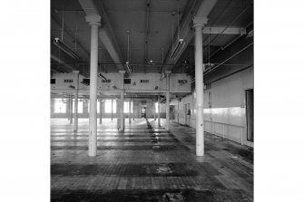 Paisley, Ferguslie Thread Mills, Mill No.1, 4th Flat; Interior
View from W end of 4th flat, looking SSW